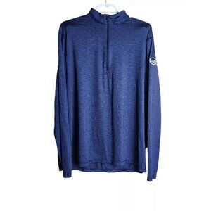 Greyson Men XL Quarter Zip Camo Trim Performance Shirt Blue Who Cares‎ Charity